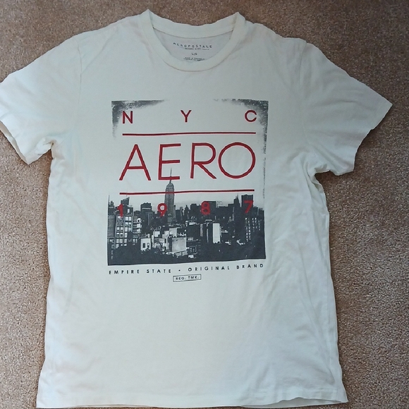 Aeropostale Other - Aeropostale NYC Graphic Tee - Cream and Red